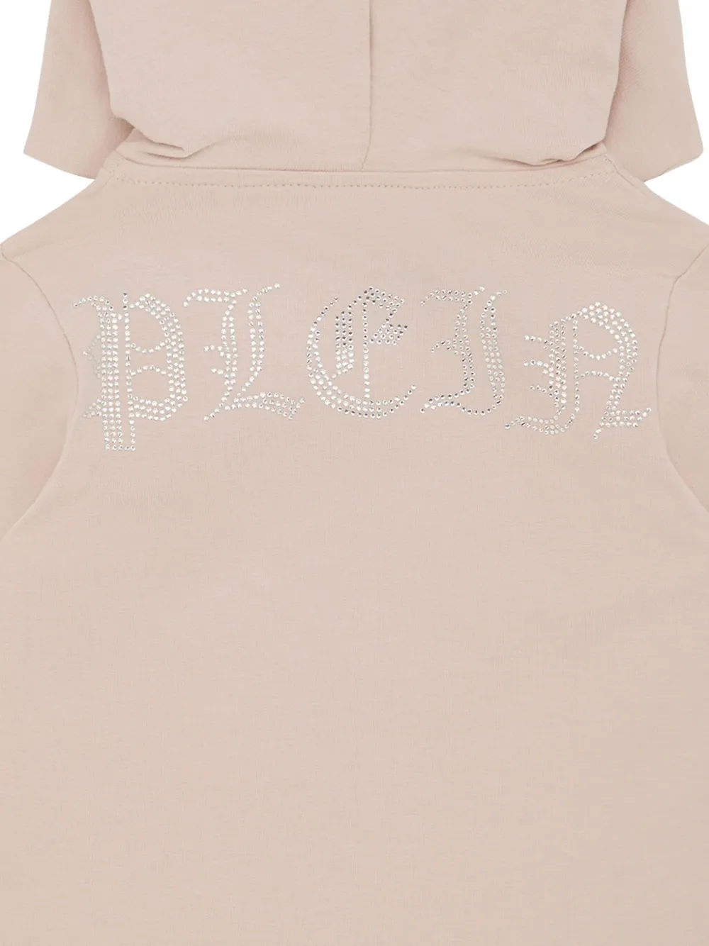  Philipp Plein Junior Strass Gothic Plein Jogging Tracksuit Set - Pink 