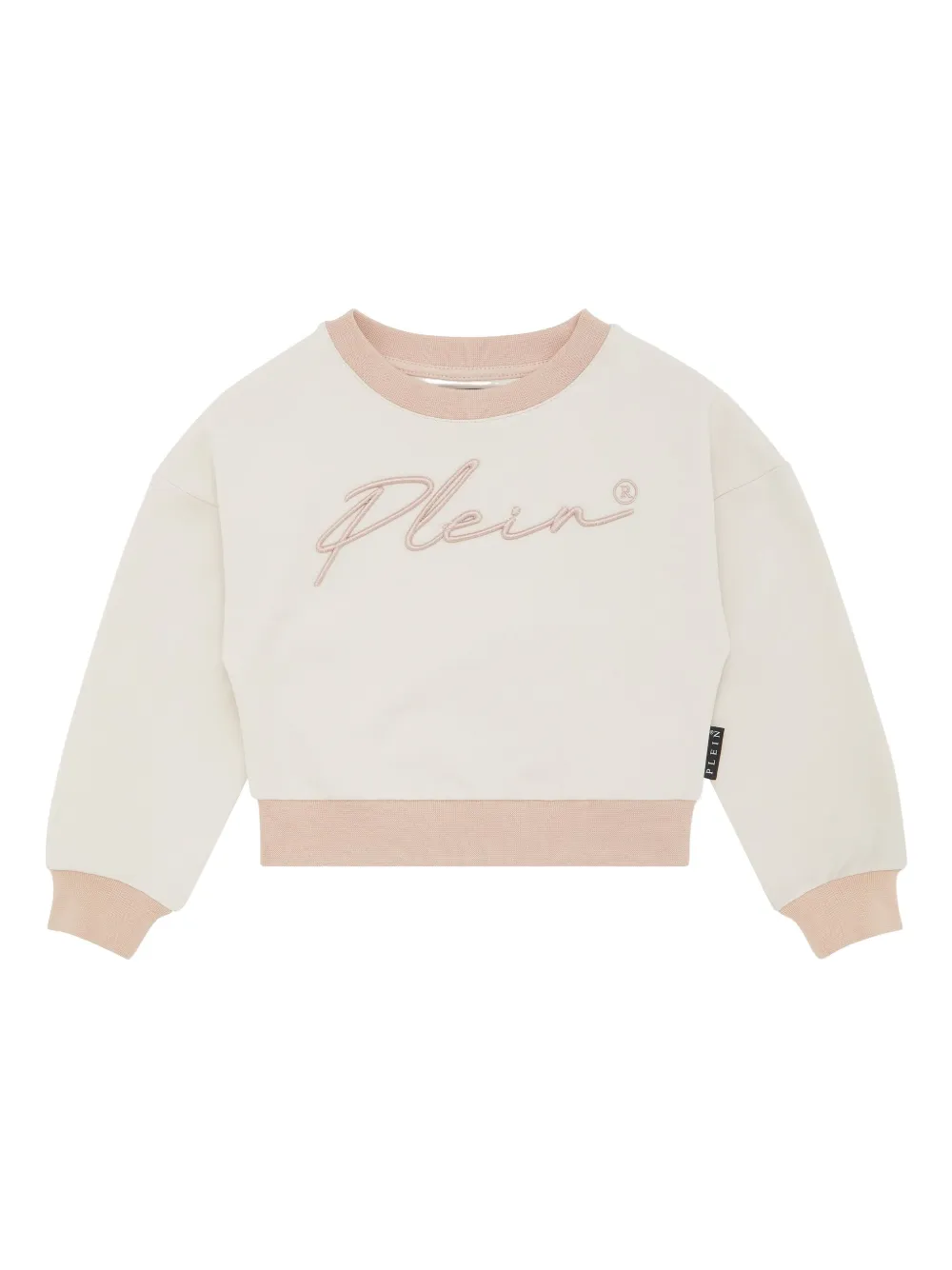 PHILIPP PLEIN SIGNATURE CROPPED SWEATSHIRT 