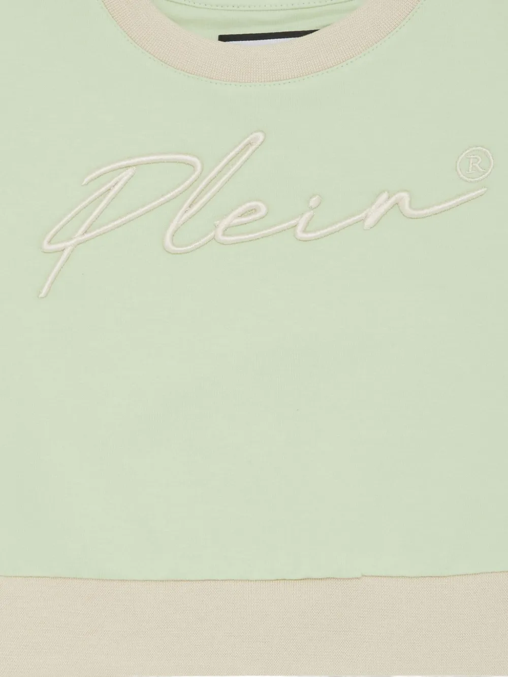 Philipp Plein Signature cropped sweater Groen