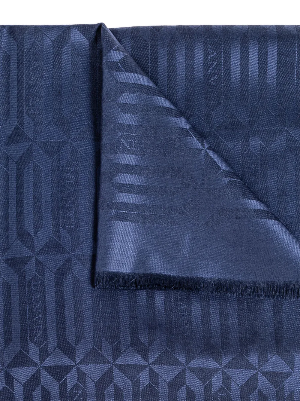 Lanvin Sjaal met abstract patroon Blauw