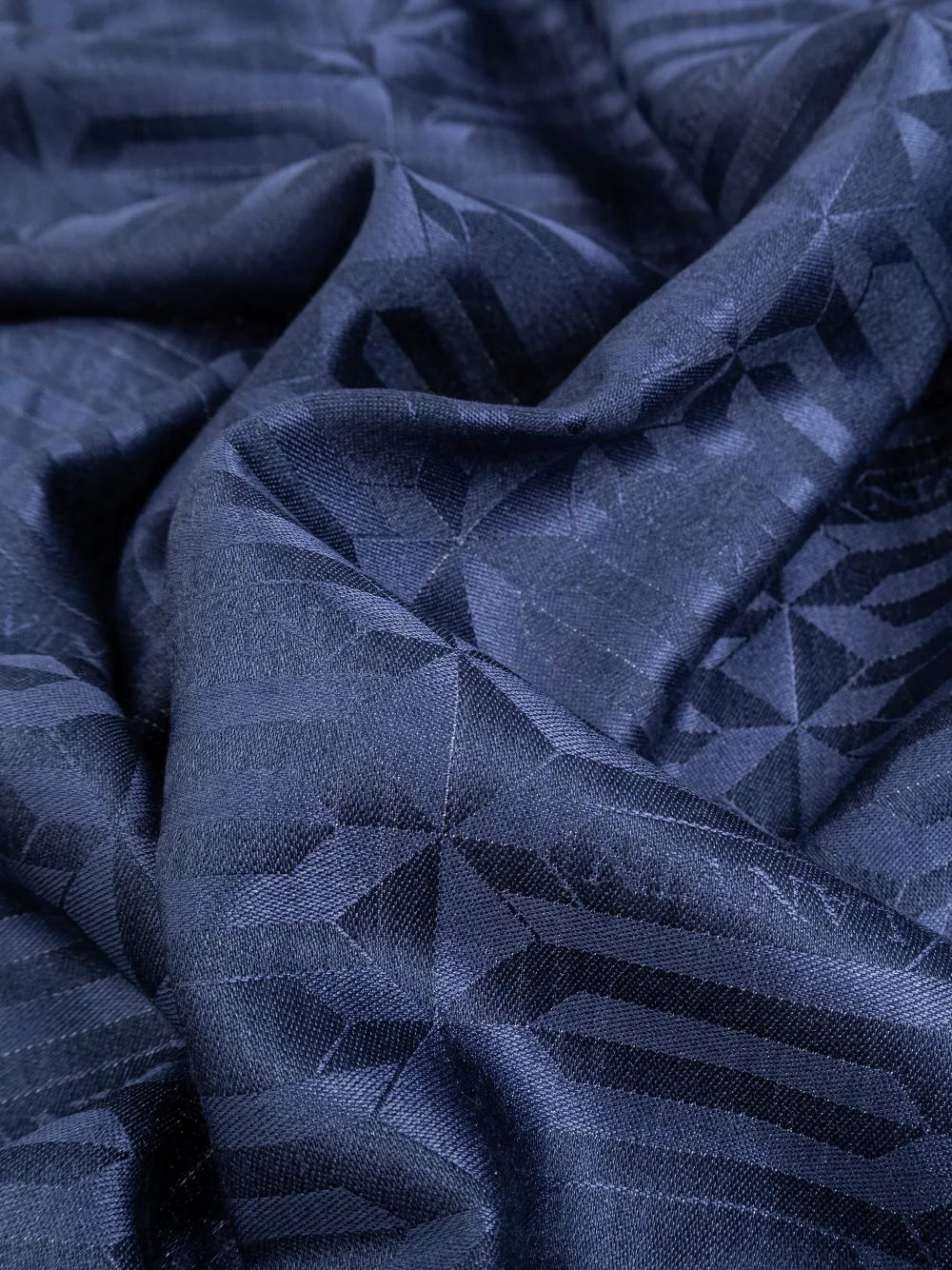 Lanvin Sjaal met abstract patroon - Blauw