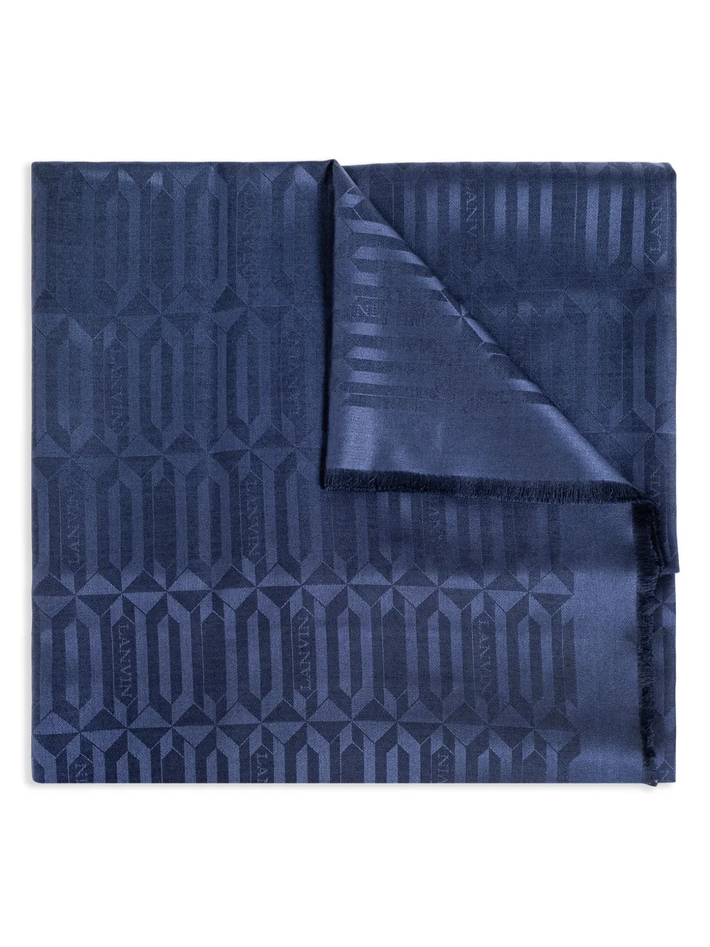 Lanvin abstract-pattern scarf | Blue | Image 1