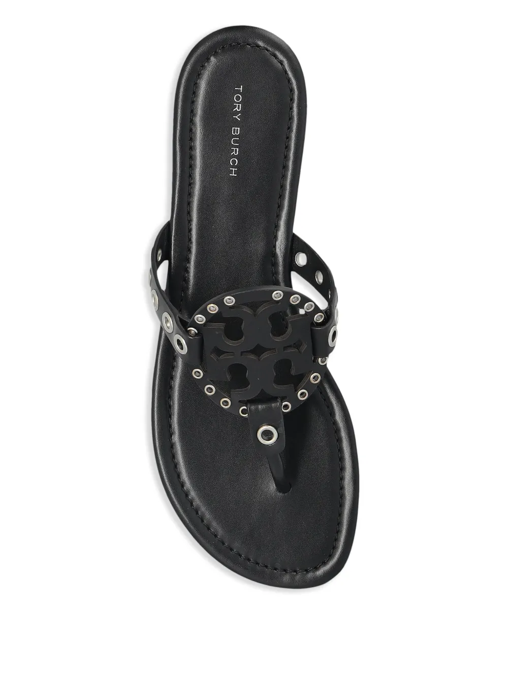 Tory Burch eyelet-embellished sandals Black