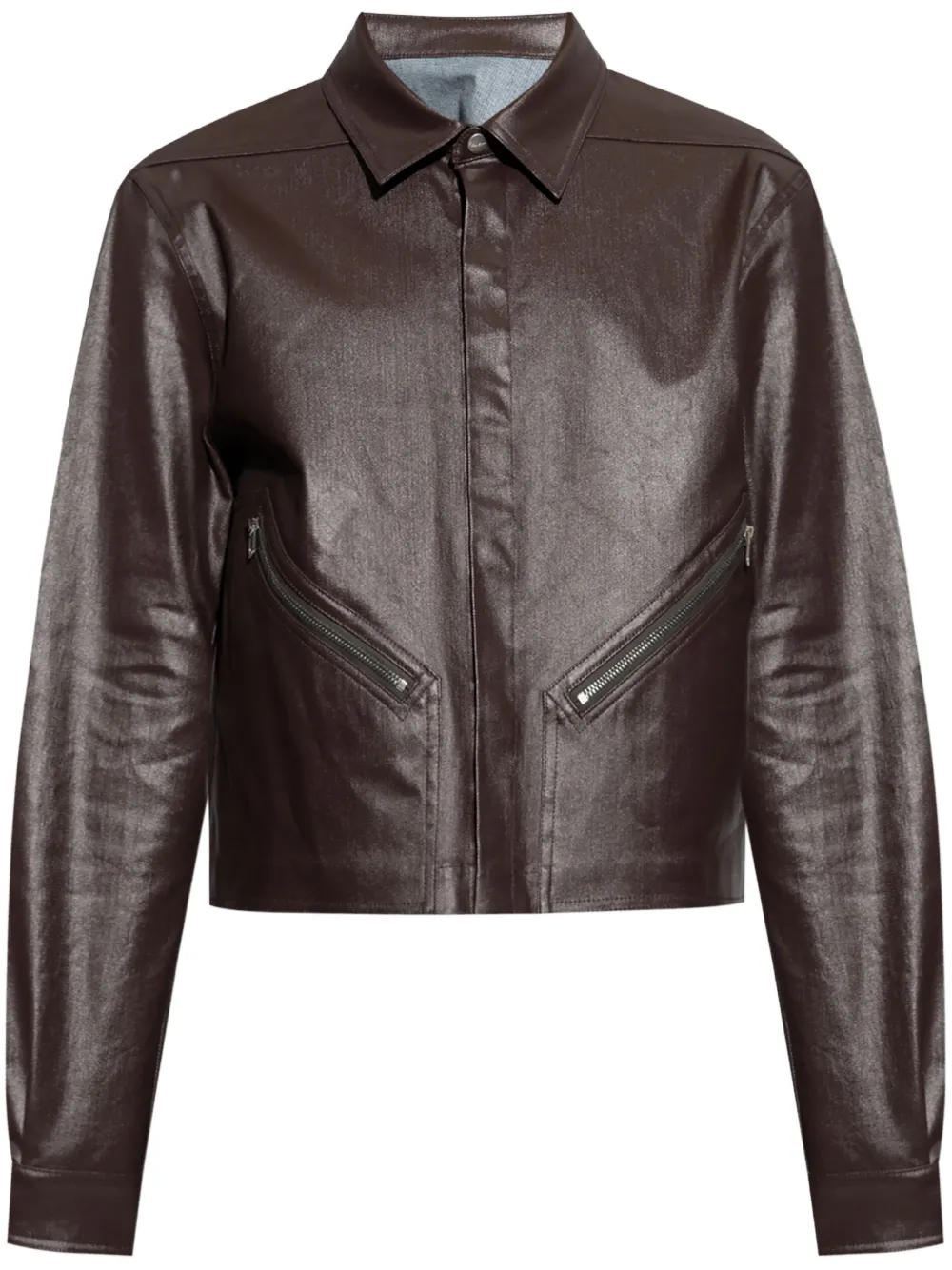 Rick Owens leather jacket | Brown | Image 1