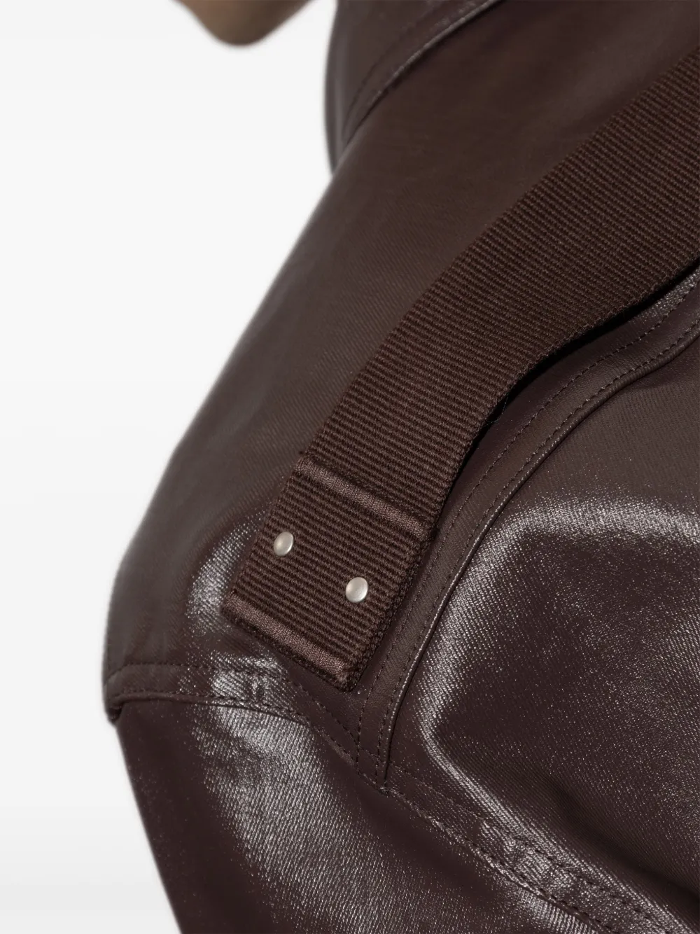 Rick Owens Leren jack Bruin