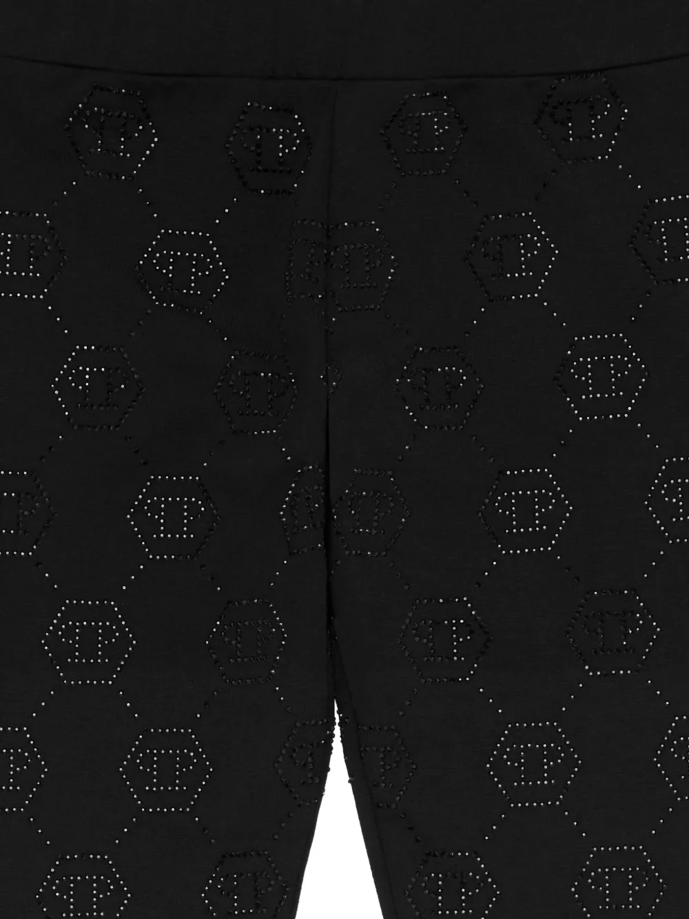 Philipp Plein Monogram Strass legging Zwart