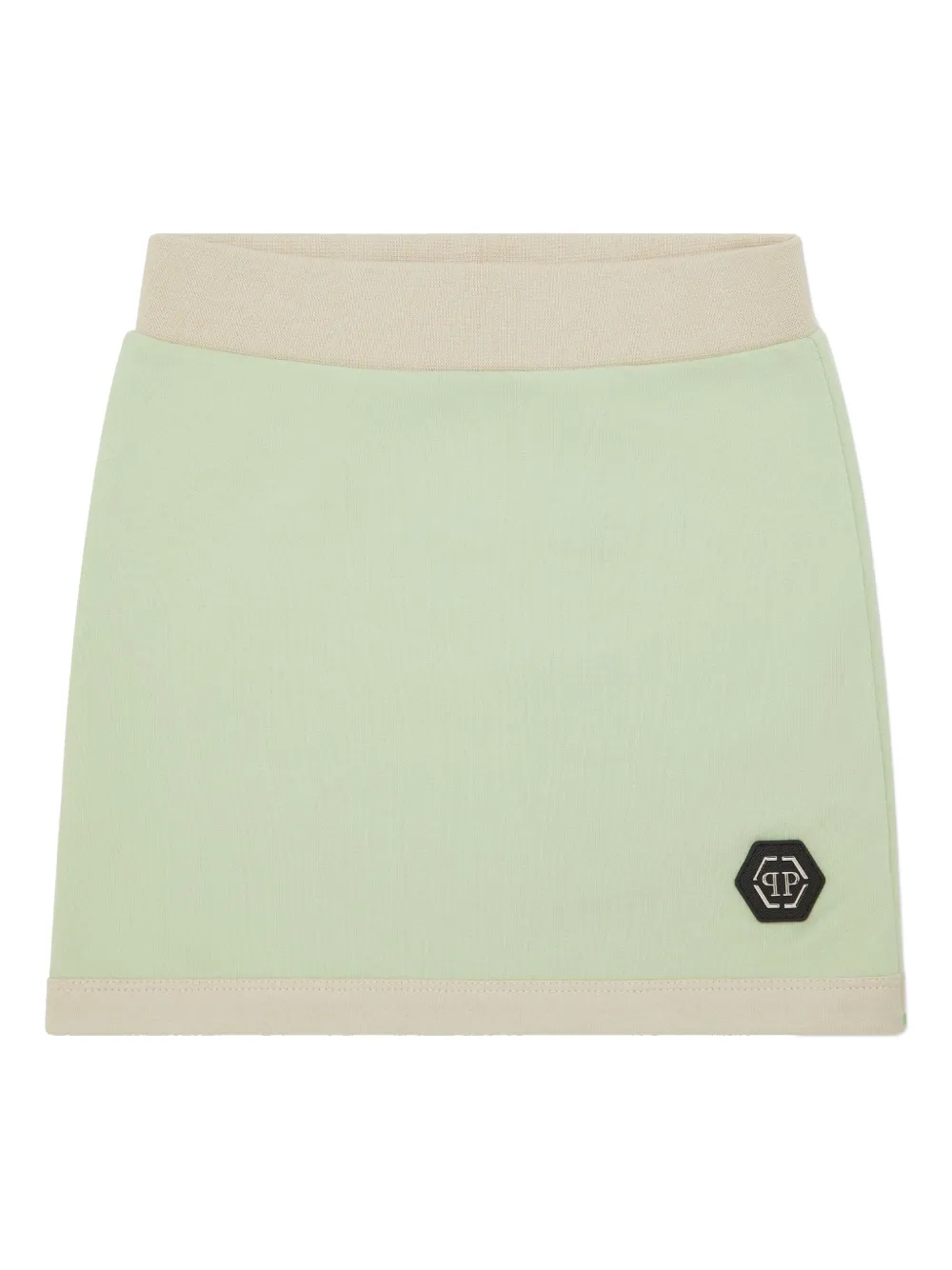 Philipp Plein Mini-rok met logo-applicatie Groen