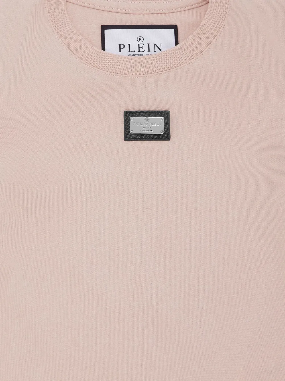 Philipp Plein T-shirt met logoplakkaat Roze