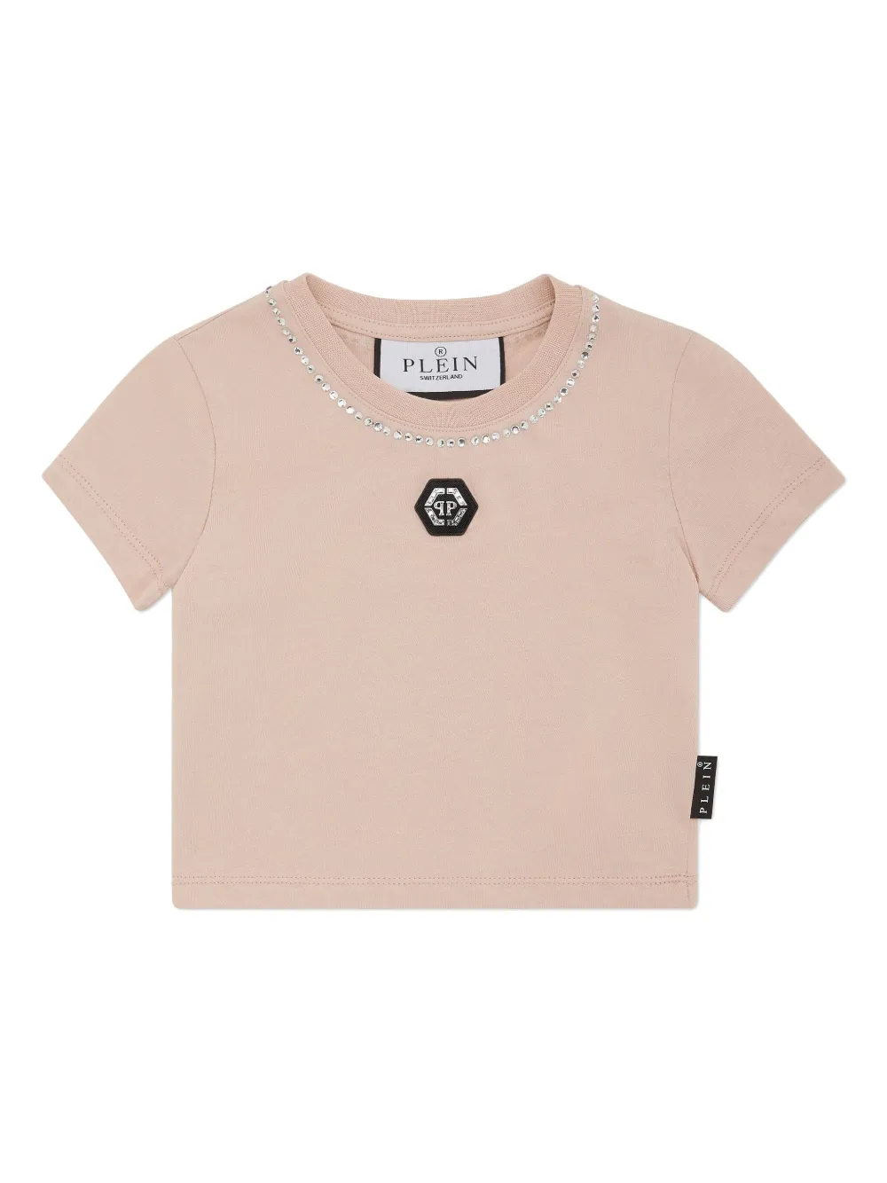 Philipp Plein T-shirt met logopatch Roze