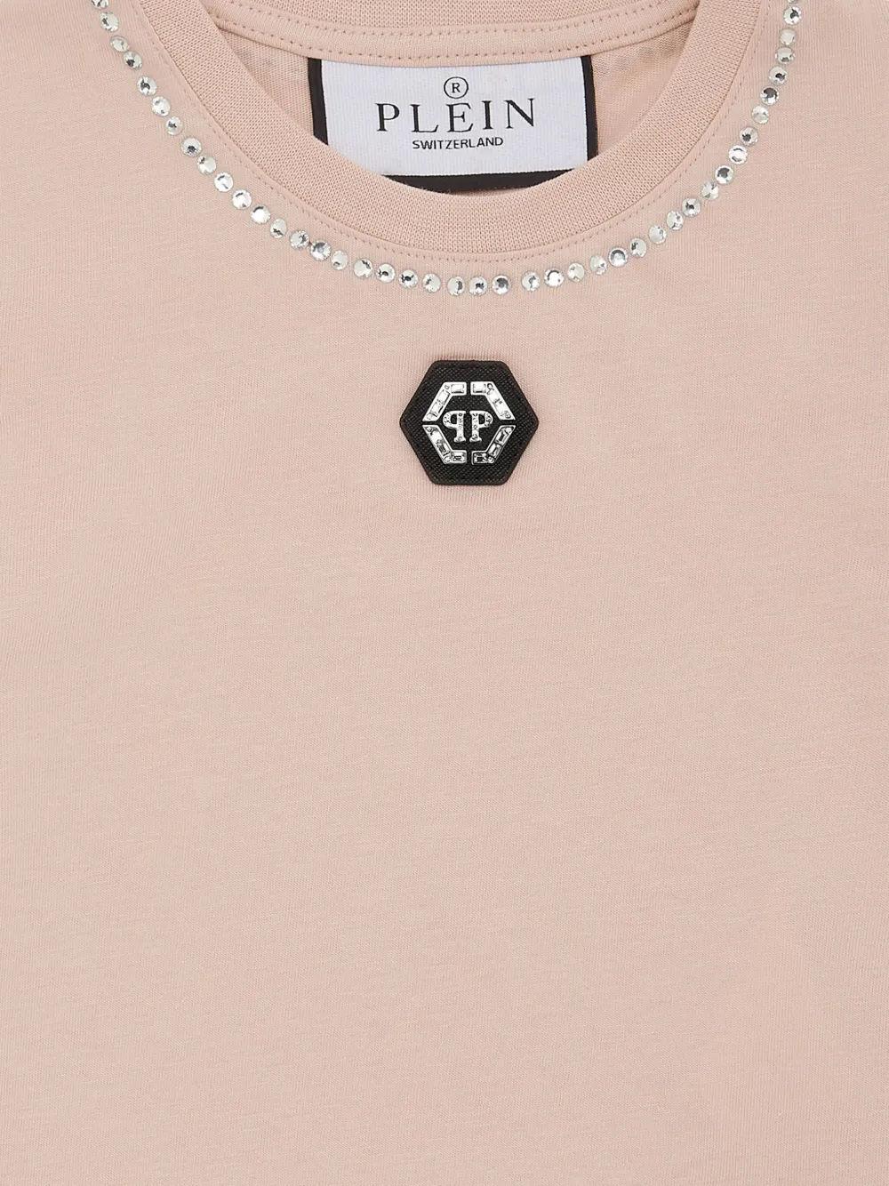 Philipp Plein T-shirt met logopatch Roze