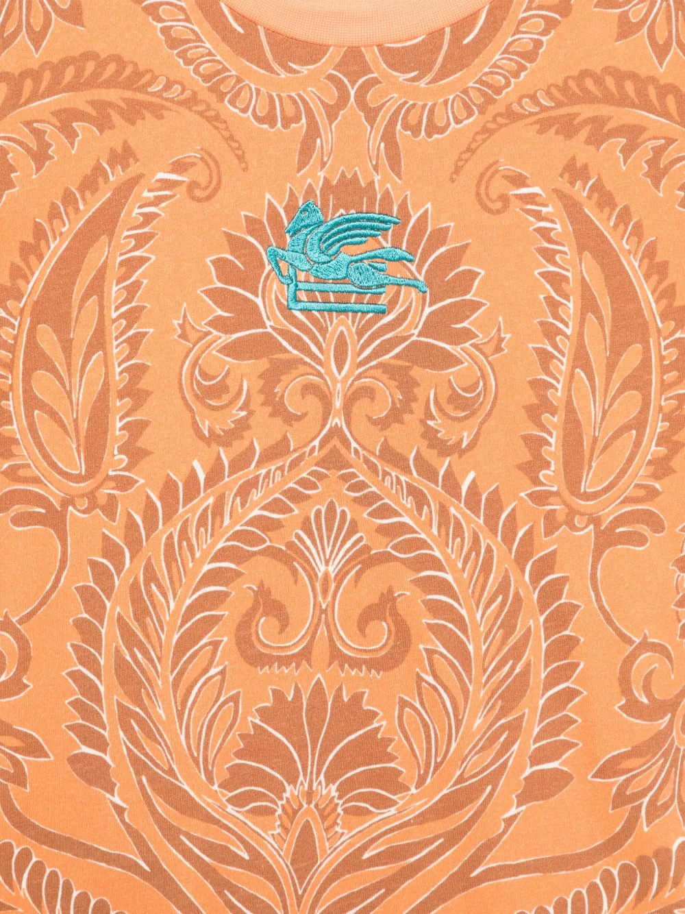 ETRO KIDS T-shirt met paisley-print Oranje
