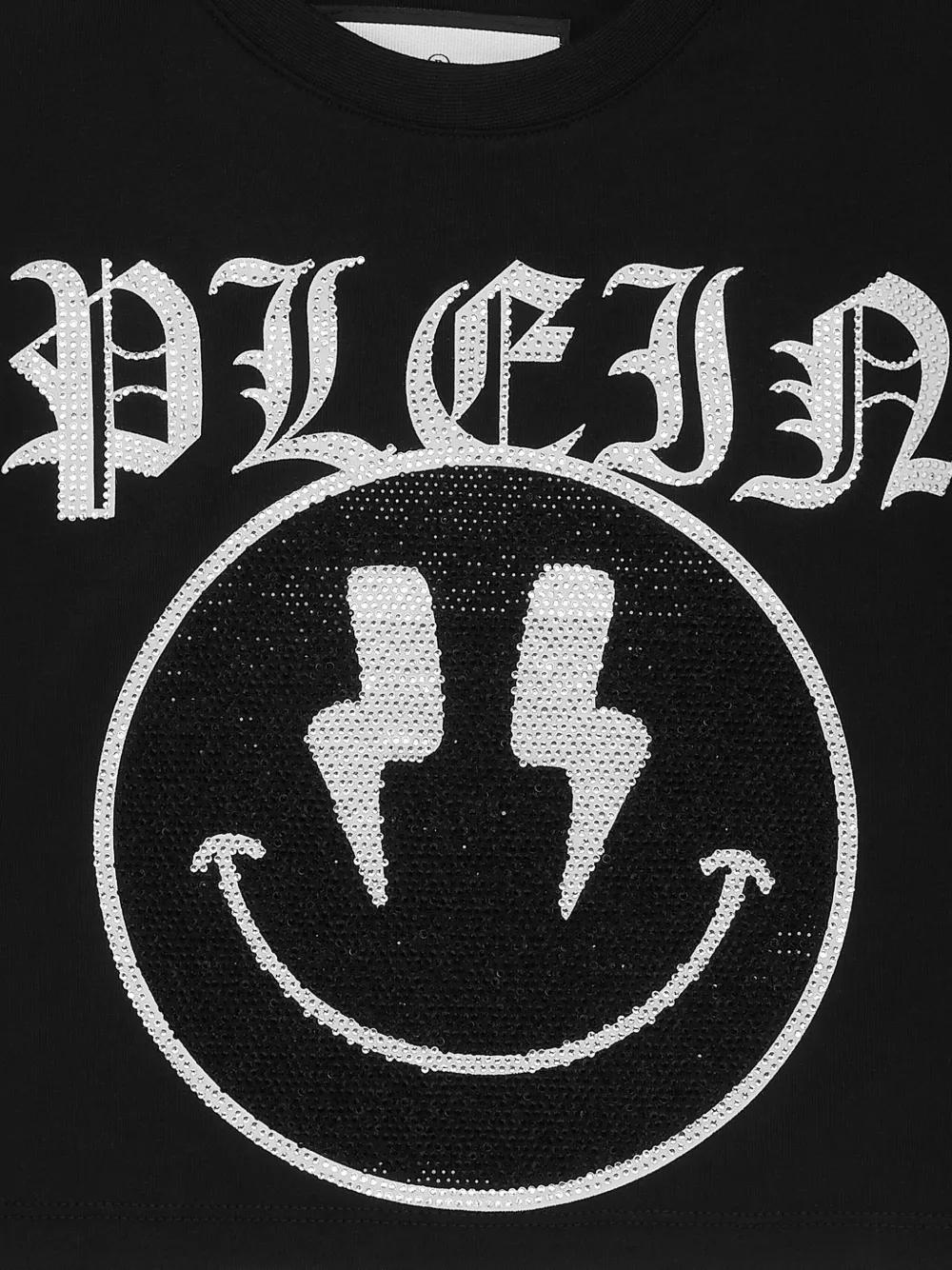 Philipp Plein Smile cropped T-shirt Zwart