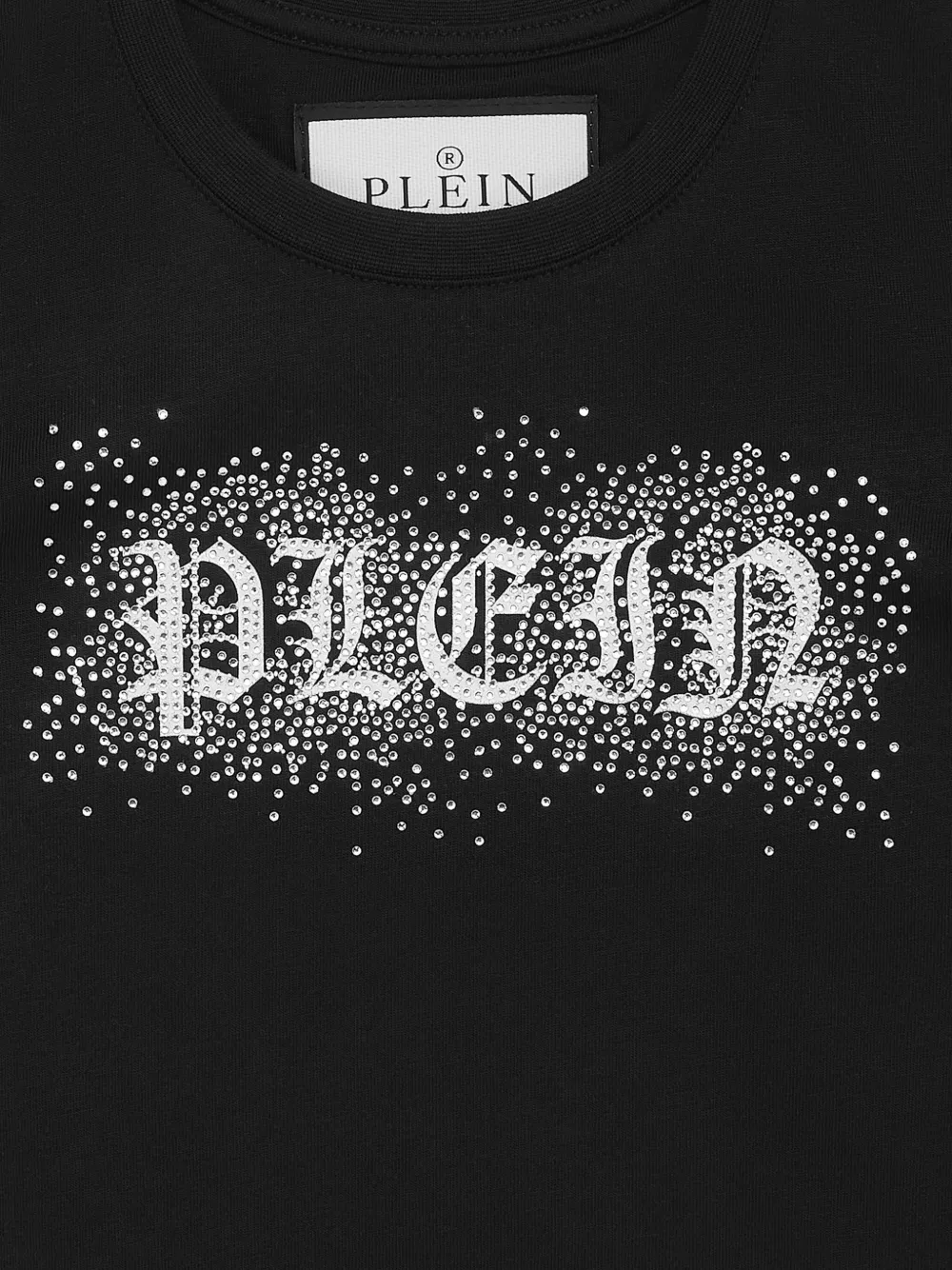 Philipp Plein Strass Gothic Plein T-shirt Zwart