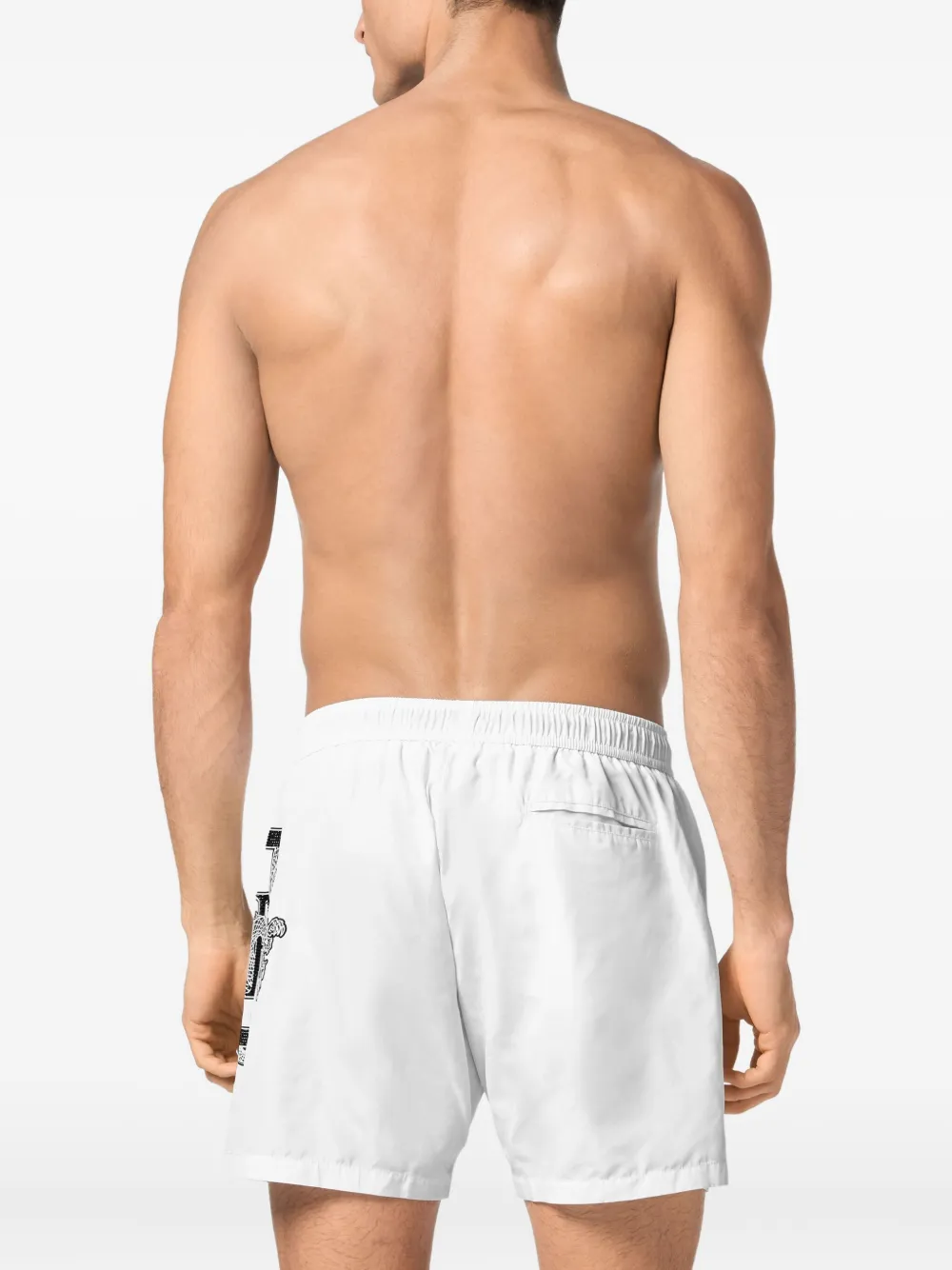 Philipp Plein Zwembroek met print Wit