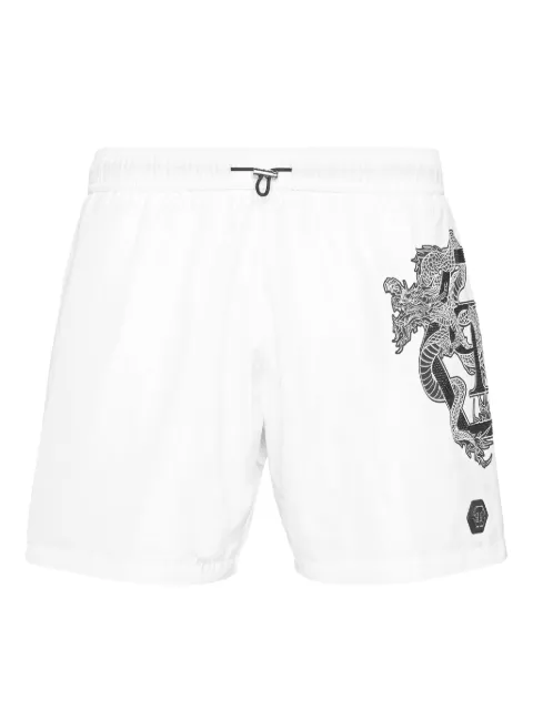 Philipp Plein dragon-print swim shorts