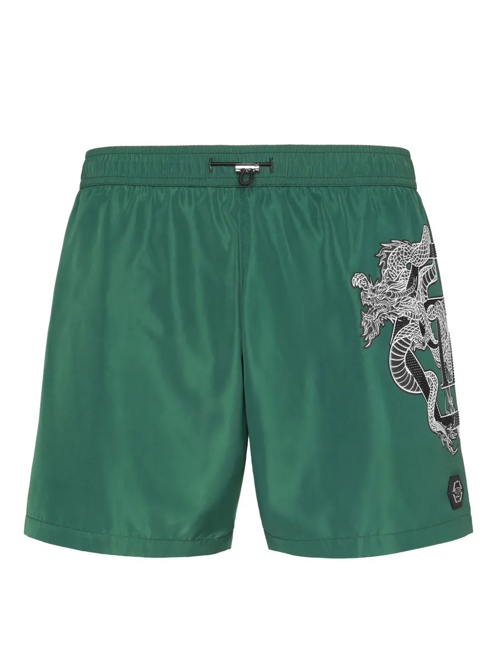 Philipp Plein ドラゴンプリント トランクス水着 - グリーン Philipp Plein ドラゴンプリント トランクス水着 - グリーン