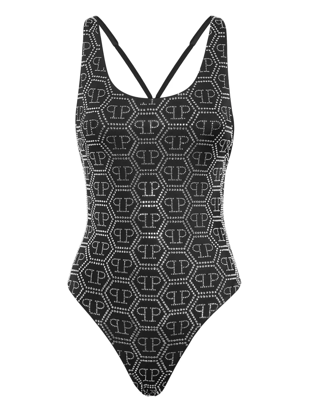 Shop Philipp Plein Hexagon Swimsuit In Black