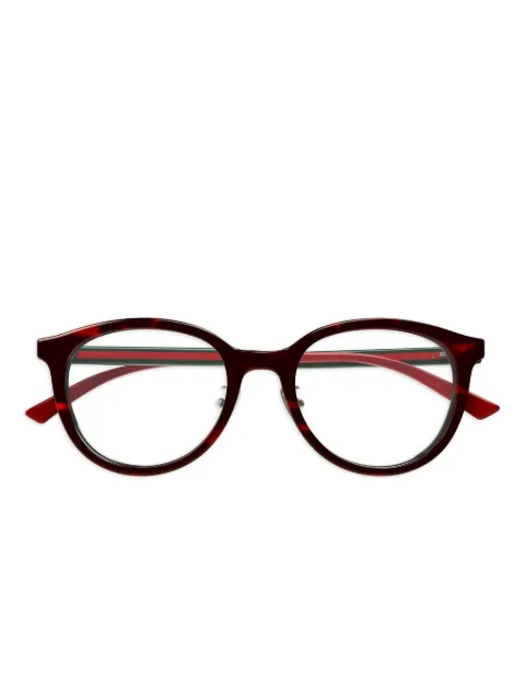 Gucci Eyewear web-stripe round-frame glasses