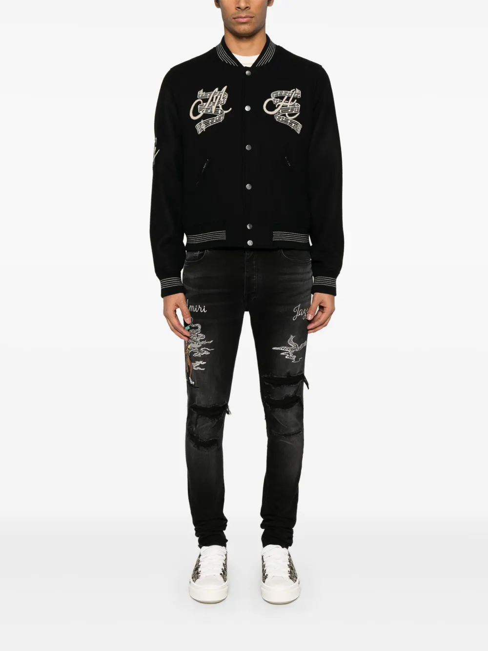 AMIRI Hollywood Music bomber jacket - Zwart