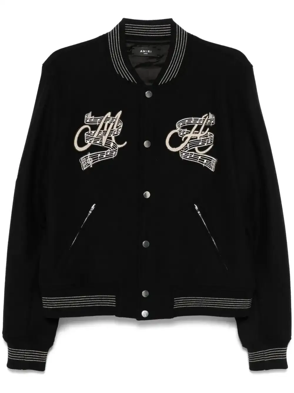 Amiri Hollywood Music Club Bomber Jacket In Black