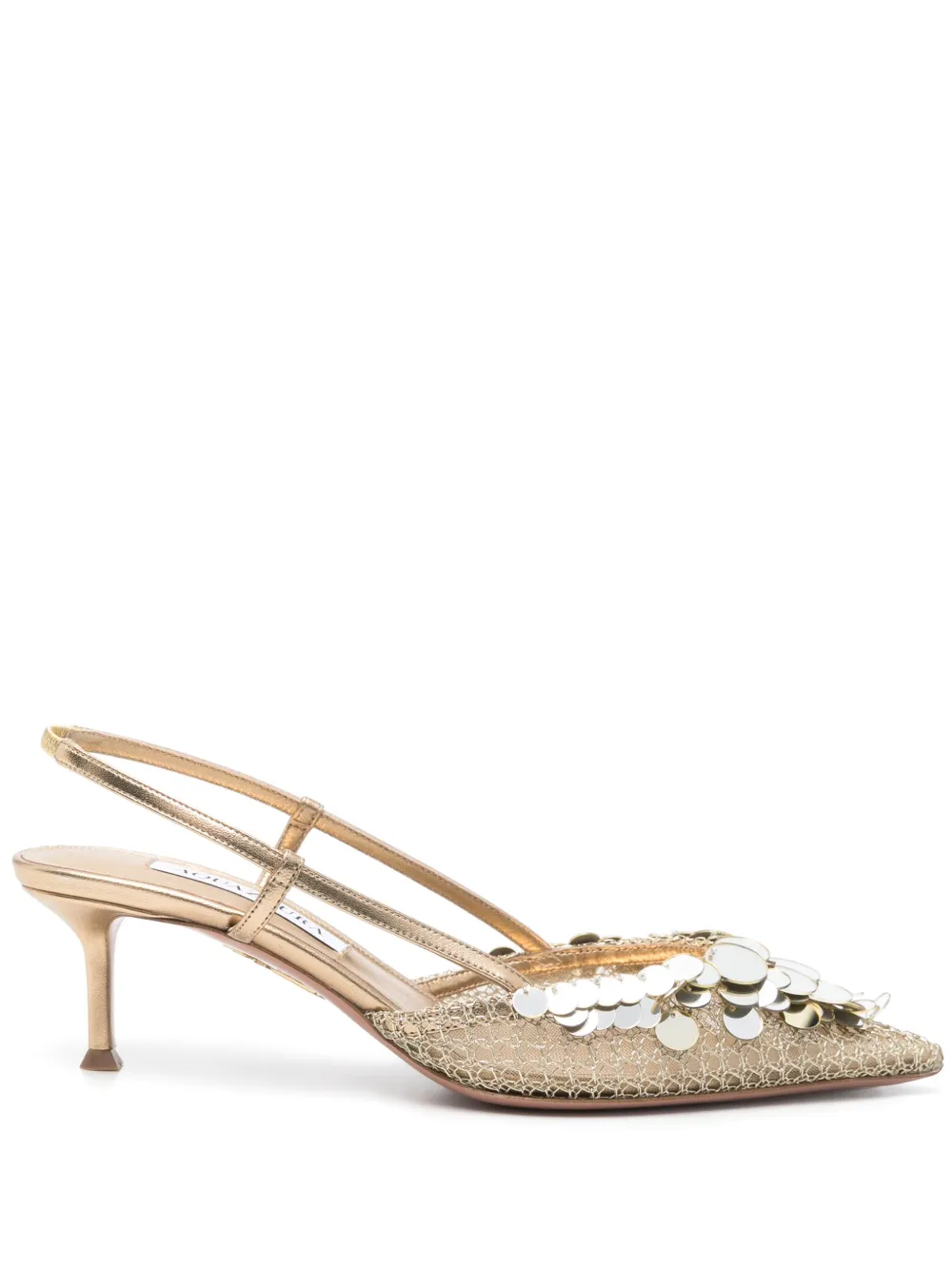 Aquazzura 50mm Can slingback pumps Gold