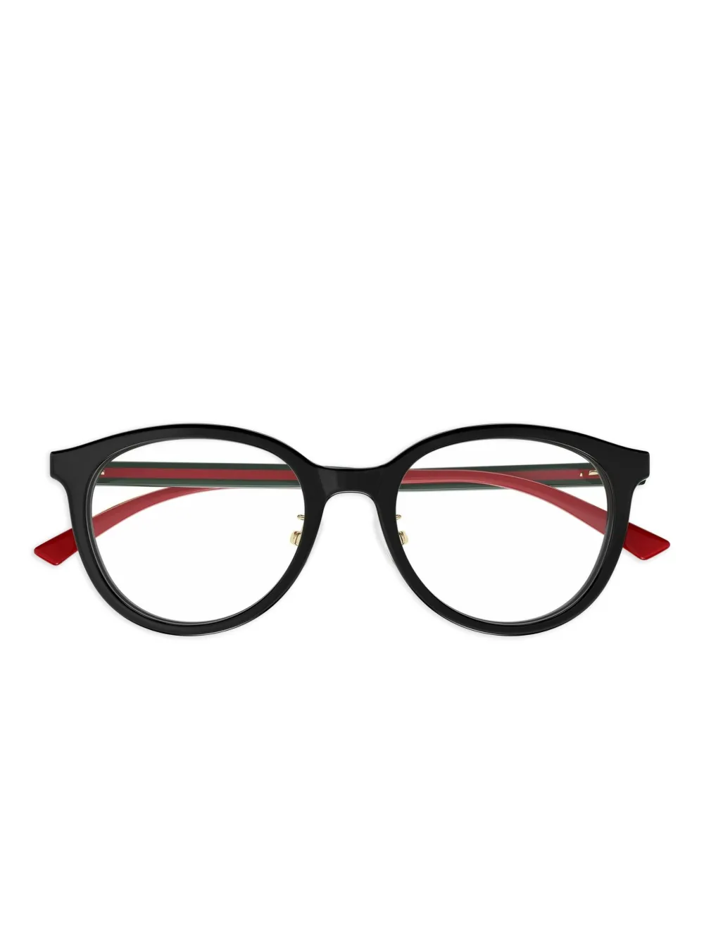 Gucci Round-frame Clear-lenses Glasses In Black