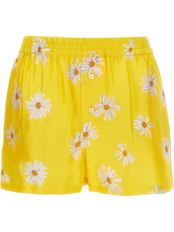 ショートパンツ Moschino 'Margherite' print shorts Moschino Margherite ショートパンツ | イエロー | FARFETCH JP