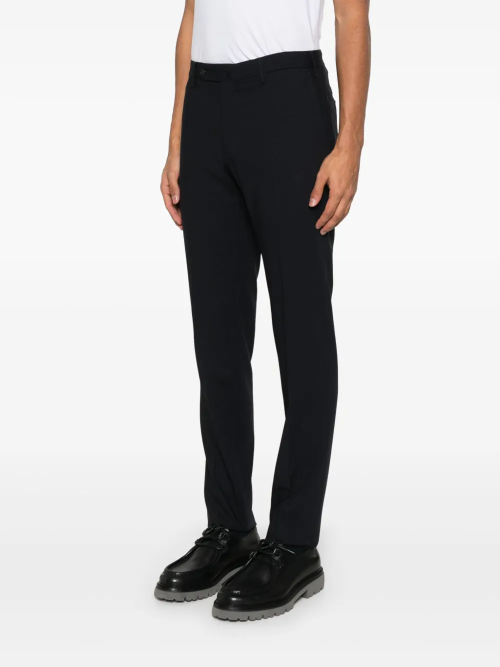 Incotex Broek met toelopende pijpen Blauw