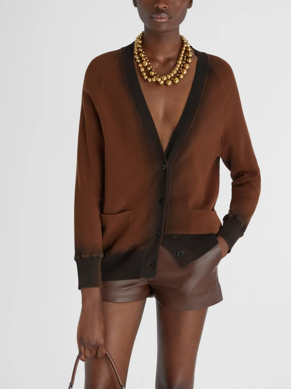 Ermanno Scervino Vest van katoenblend Bruin