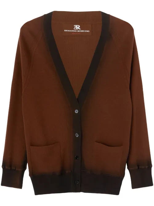 Cardigan à col rond - Ermanno Scervino - Modalova