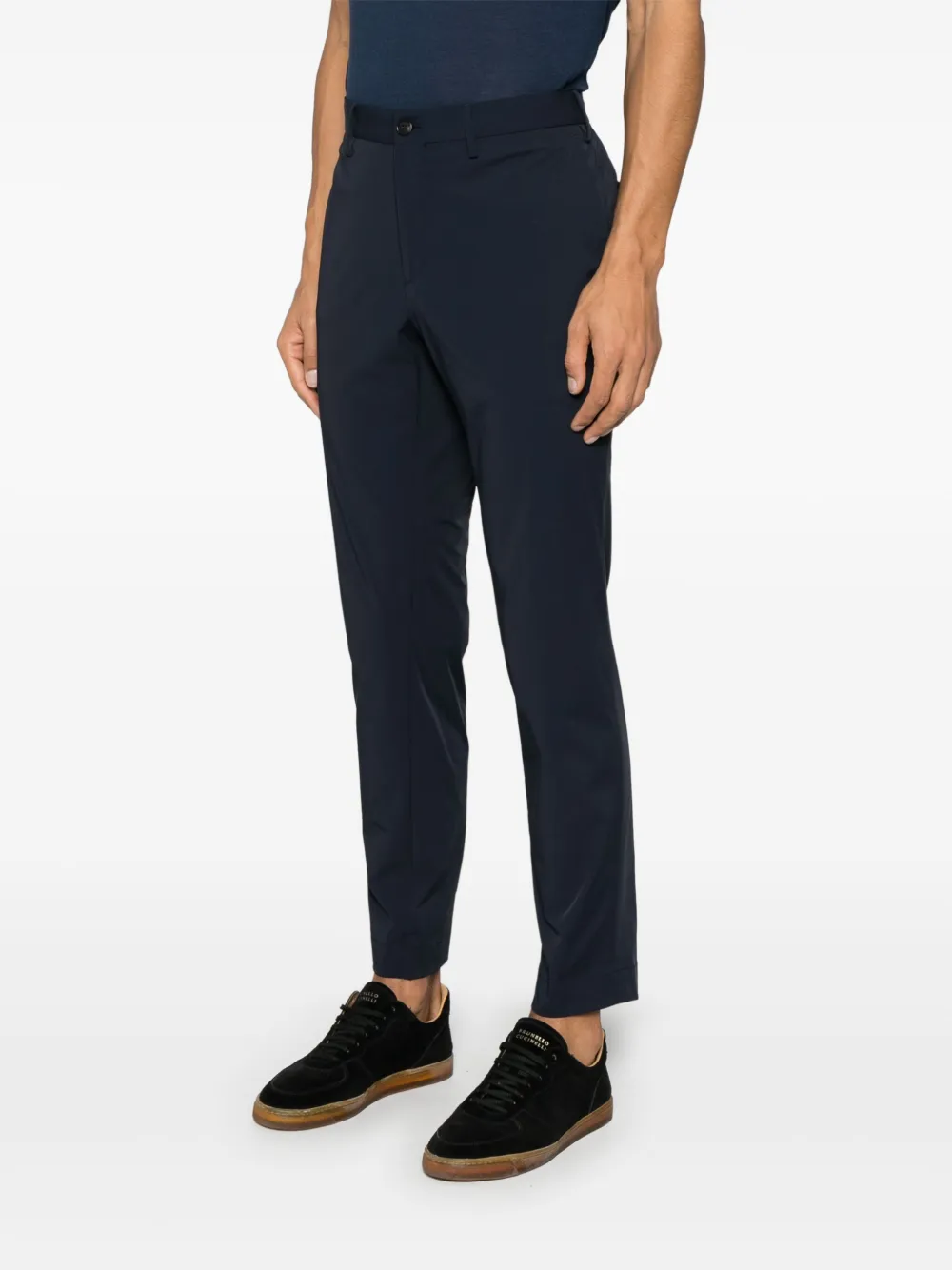 Incotex Chino met toelopende pijpen Blauw