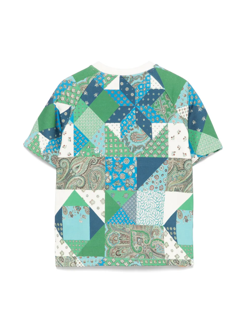 ETRO KIDS T-shirt met patchwork-print - Beige