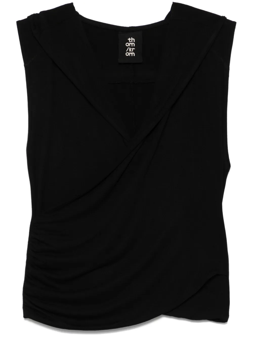 Thom Krom top con cuello en V | negro | Image 1