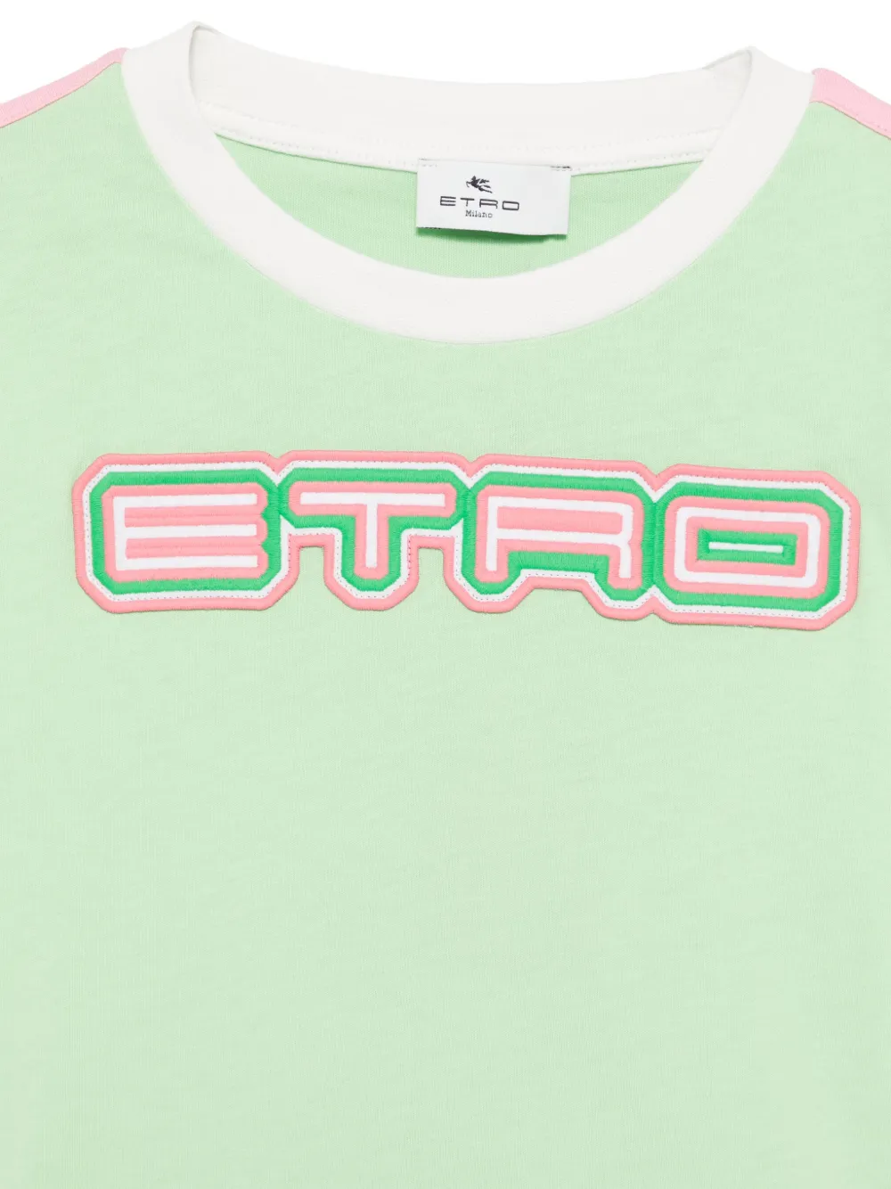 ETRO KIDS T-shirt met logopatch Groen