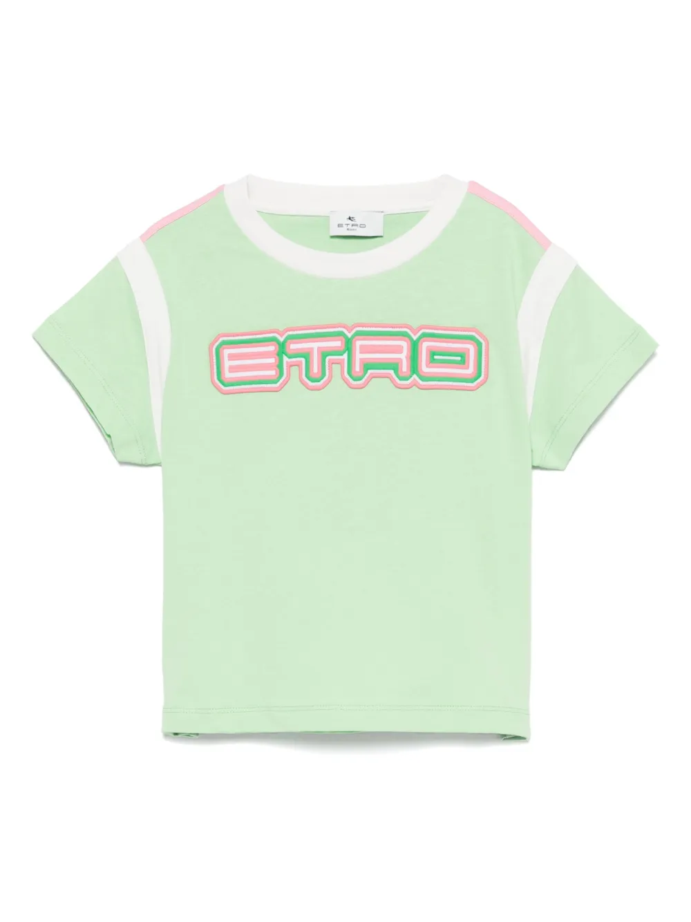 ETRO KIDS T-shirt met logopatch Groen