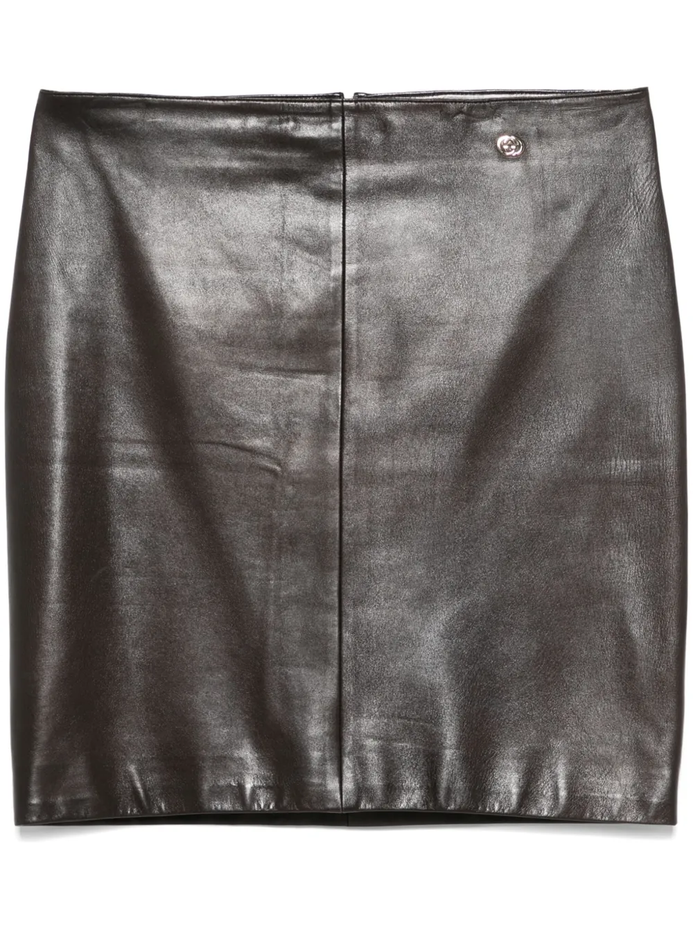 Gucci Pre-Owned Minigonna in pelle  anni 2000 | marrone | Image 1
