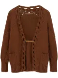 Ermanno Scervino crystal-embellished cardigan - Brown