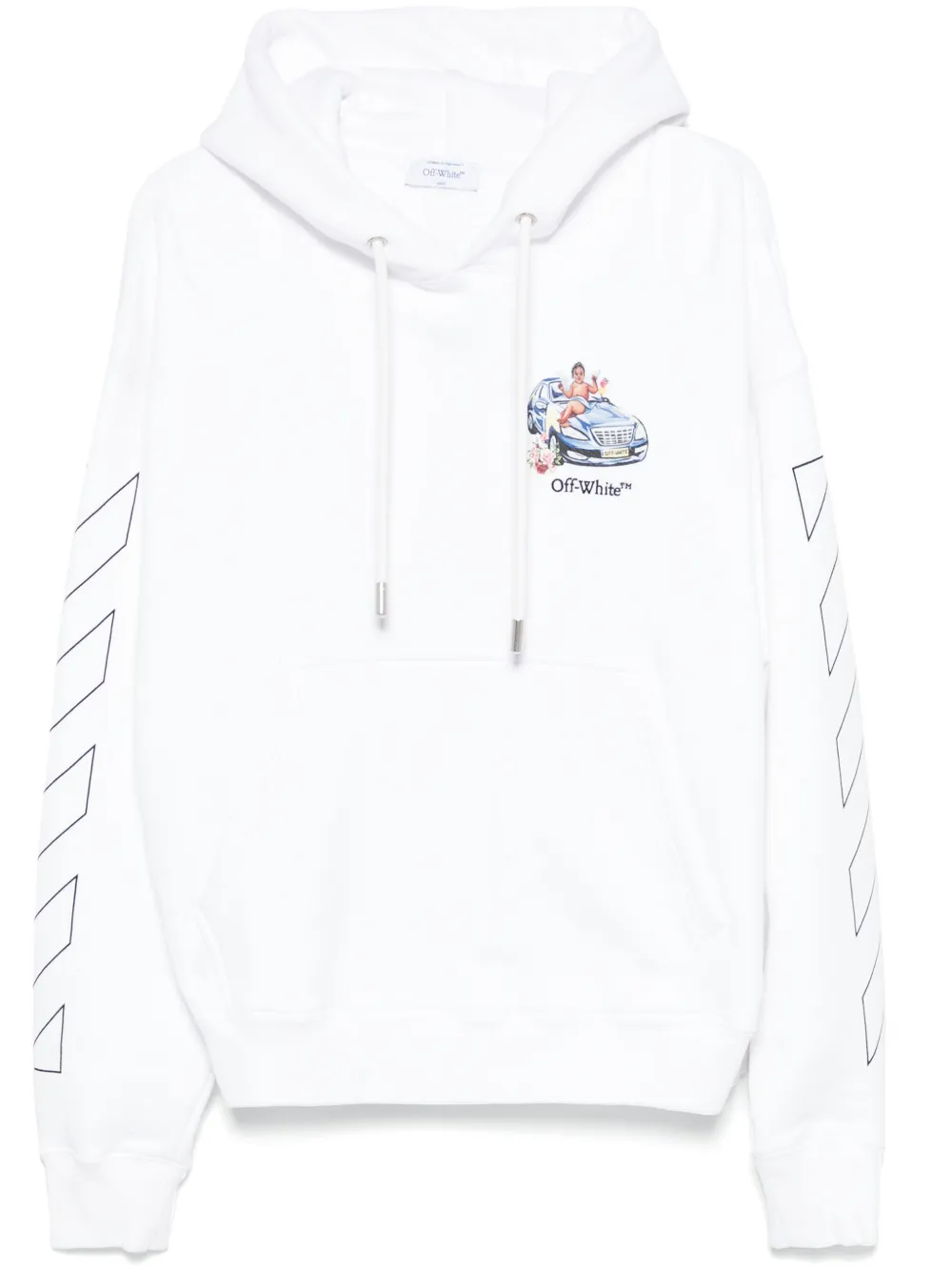 Off-White ロゴ パーカー - ホワイト Off-White ロゴ パーカー - ホワイト