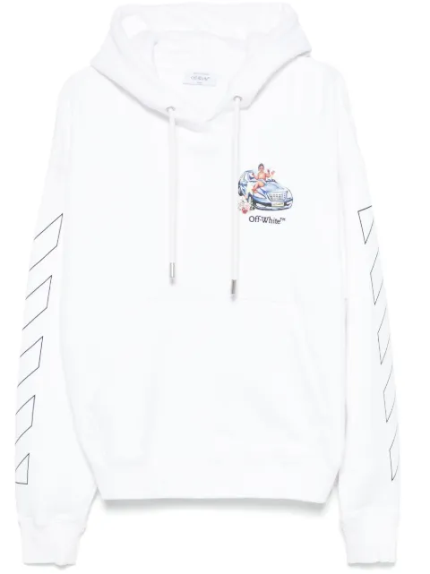 Off-White logo-embroidered hoodie