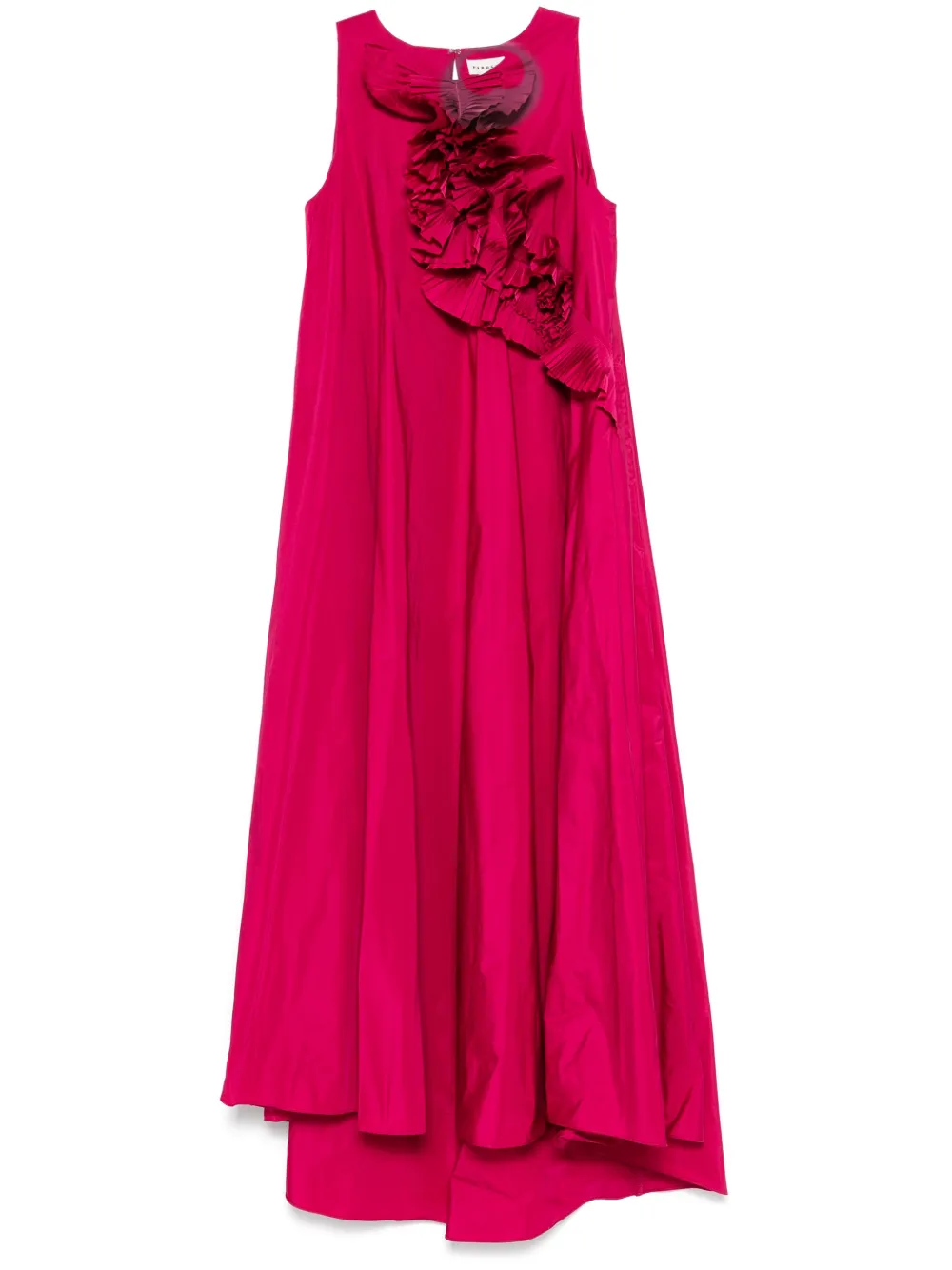 P.A.R.O.S.H. Maxi-jurk met ruches Roze