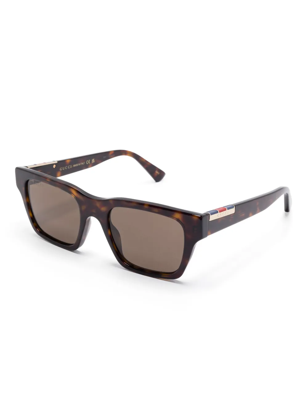 Gucci Eyewear Zonnebril met vierkant montuur - Bruin