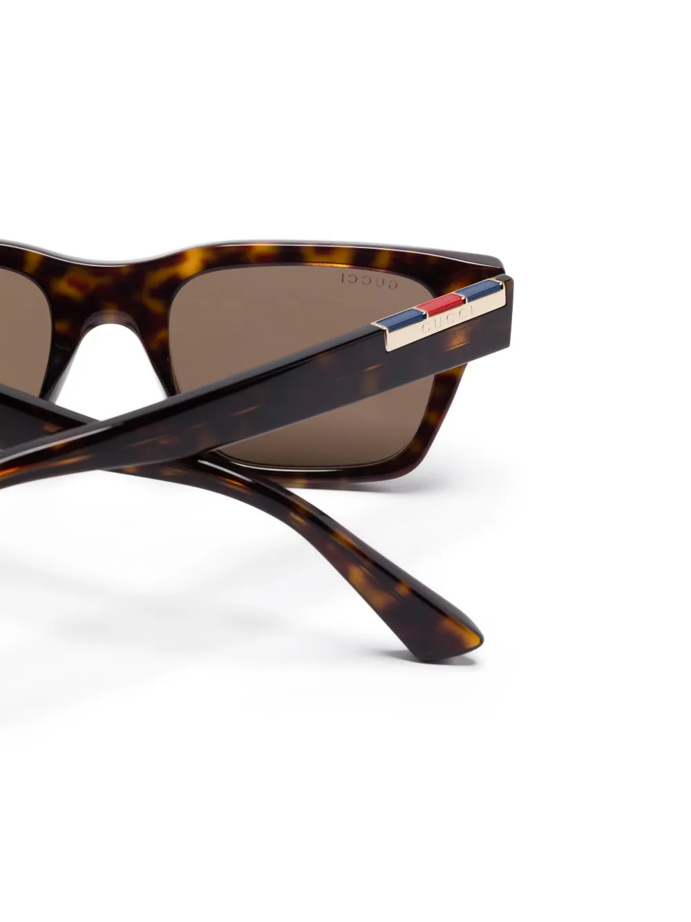 Gucci Eyewear Zonnebril met vierkant montuur Bruin