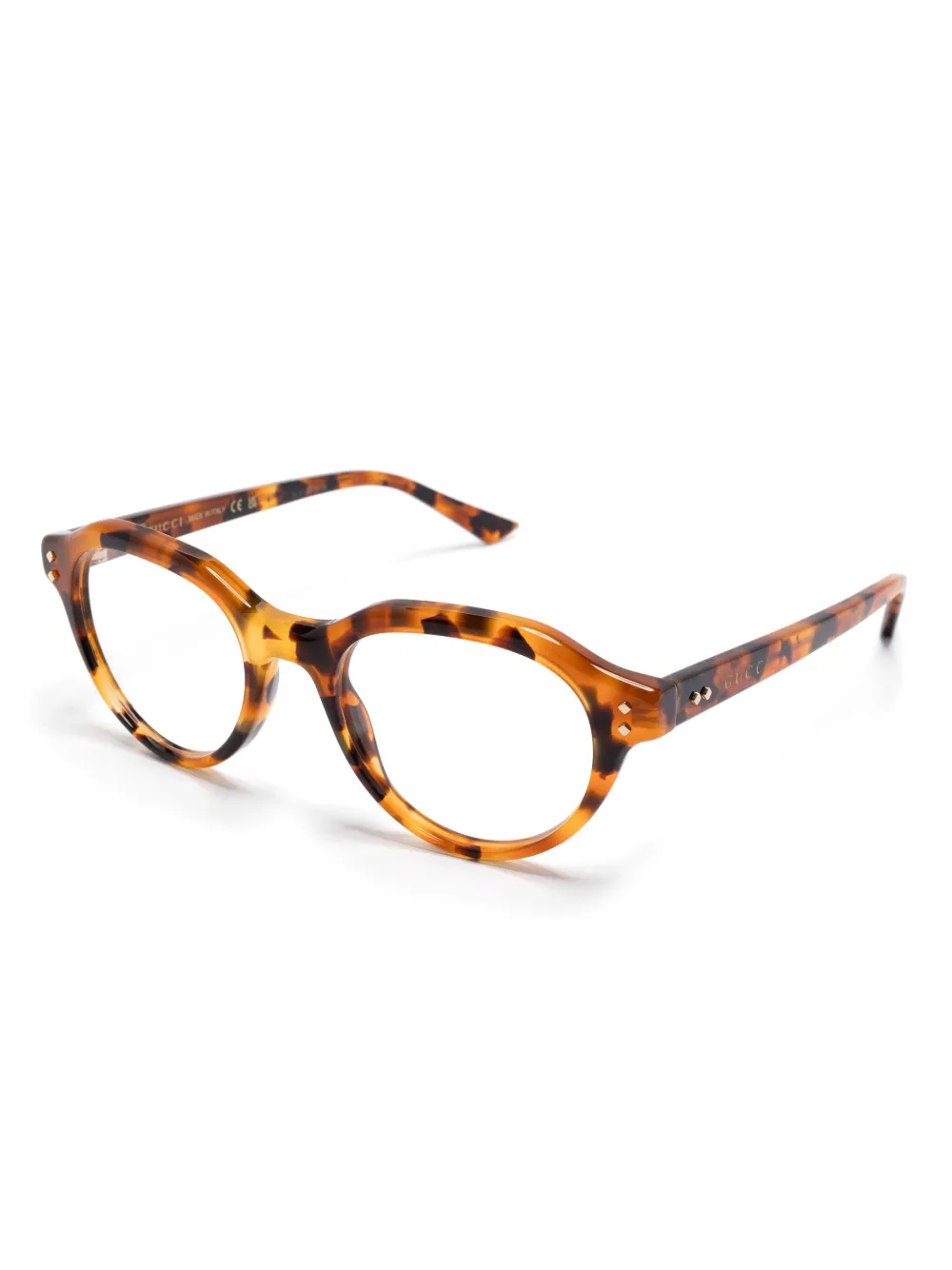 Gucci Eyewear Bril met rond montuur - Bruin