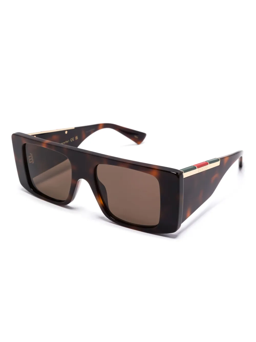 Gucci Eyewear rectangle-frame sunglasses - Bruin