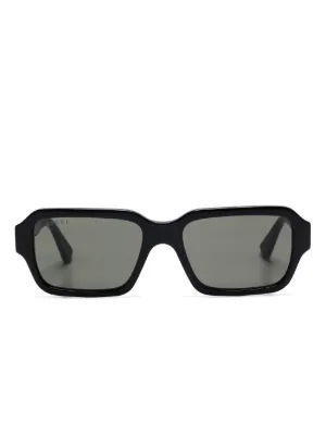 Gucci Eyewear スクエアフレーム サングラス | ブラック | FARFETCH JP