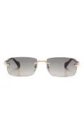 Gucci Eyewear rectangle-frame sunglasses - Gold