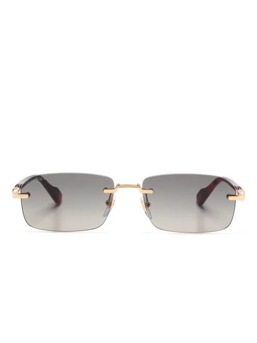 Lunettes de soleil à monture rectangulaire - Gucci Eyewear - Modalova