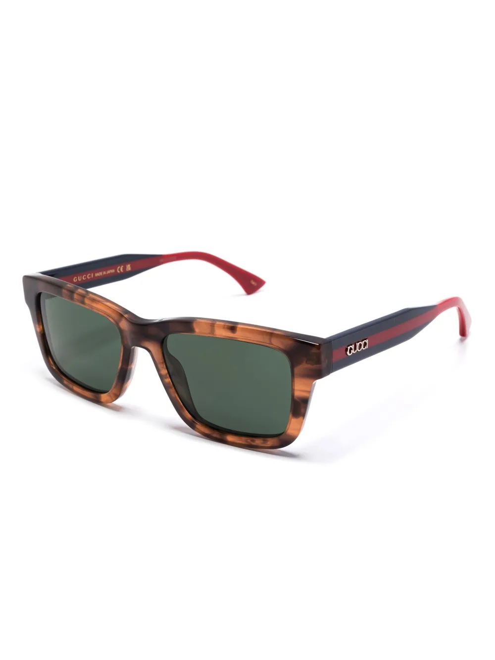 Gucci Eyewear Zonnebril met vierkant montuur - Bruin