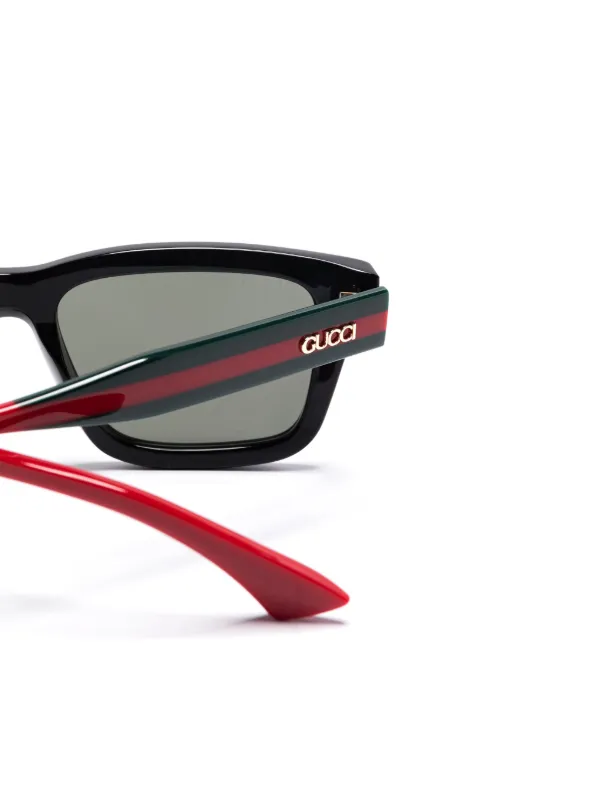 Gucci Eyewear Óculos De Sol Quadrado | Verde | FARFETCH BR