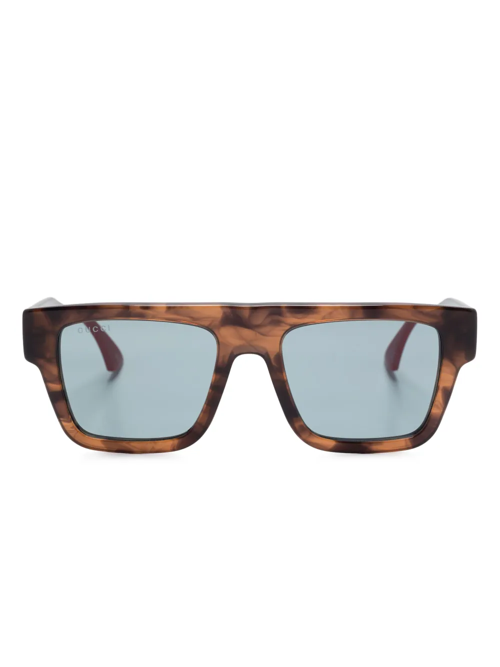Gucci Eyewear Zonnebril met vierkant montuur Bruin